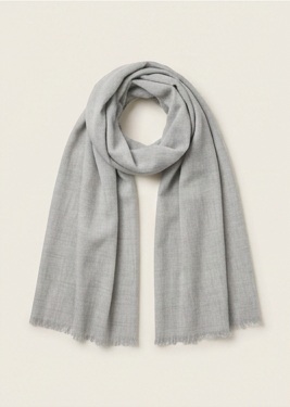 Grey Plain Scarf