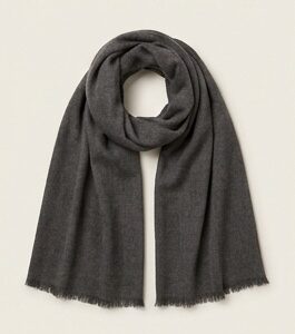 Charcoal Grey Plain Scarf