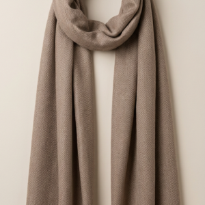 Smoked Taupe Fishbone Scarf