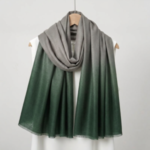 Stone grey to forest moss green Scarf